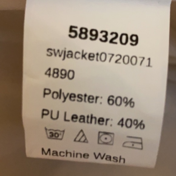 SHEIN Tie Dye rainbow PU/faux Leather Moto Jacket size XL - Picture 6 of 6